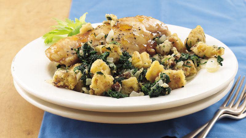 Baked Chicken with Spinach Stuffing