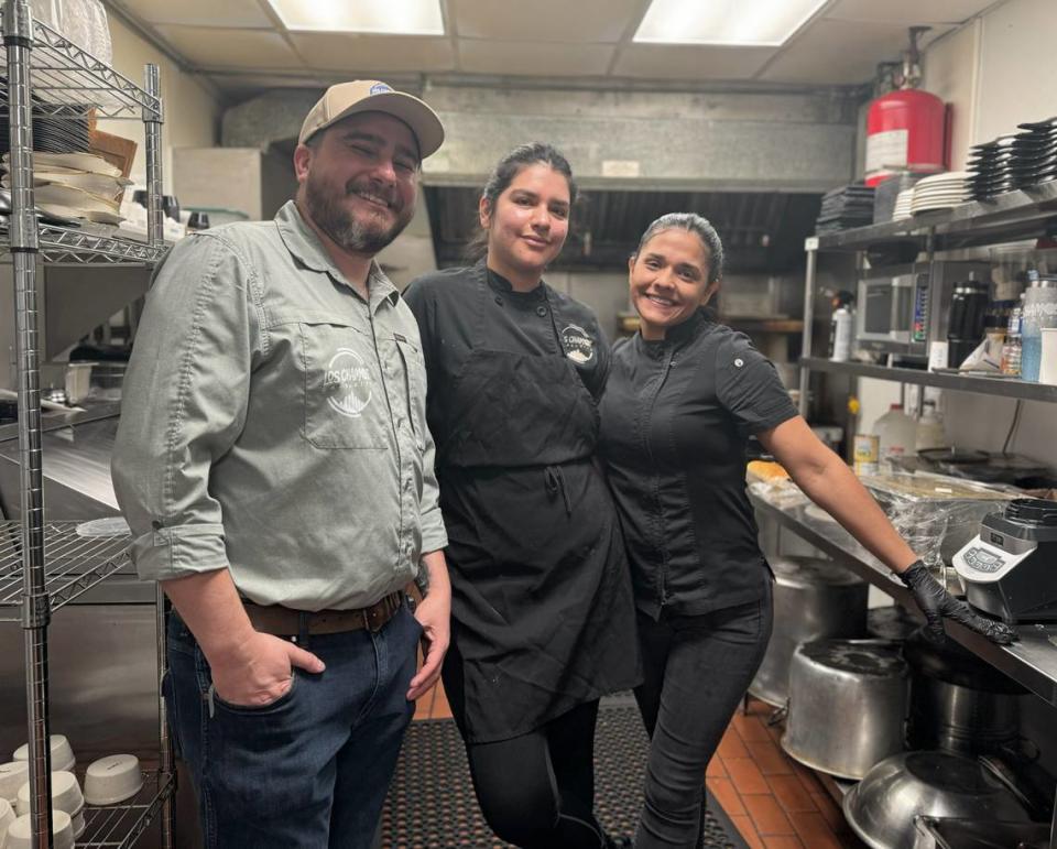 Manager Michel Meza Chacon, cook Anais Parra and chef Ana Suarez at Los Chamos restaurant in Charlotte.