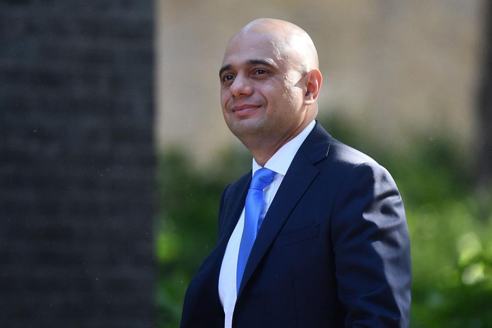 Britain's Home Secretary Sajid Javid arrives to attend the weekly meeting of the Cabinet at 10 Downing Street in central London on May 21, 2019. (Photo by Daniel LEAL-OLIVAS / AFP)        (Photo credit should read DANIEL LEAL-OLIVAS/AFP/Getty Images)