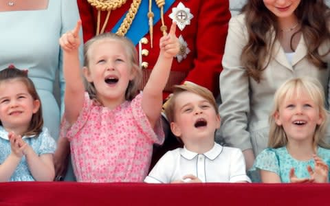 Princess Charlotte, Savannah Phillips, Prince George and Isla Philips at Trooping The Colour in 2018 - Credit: &nbsp;Getty Images Europe