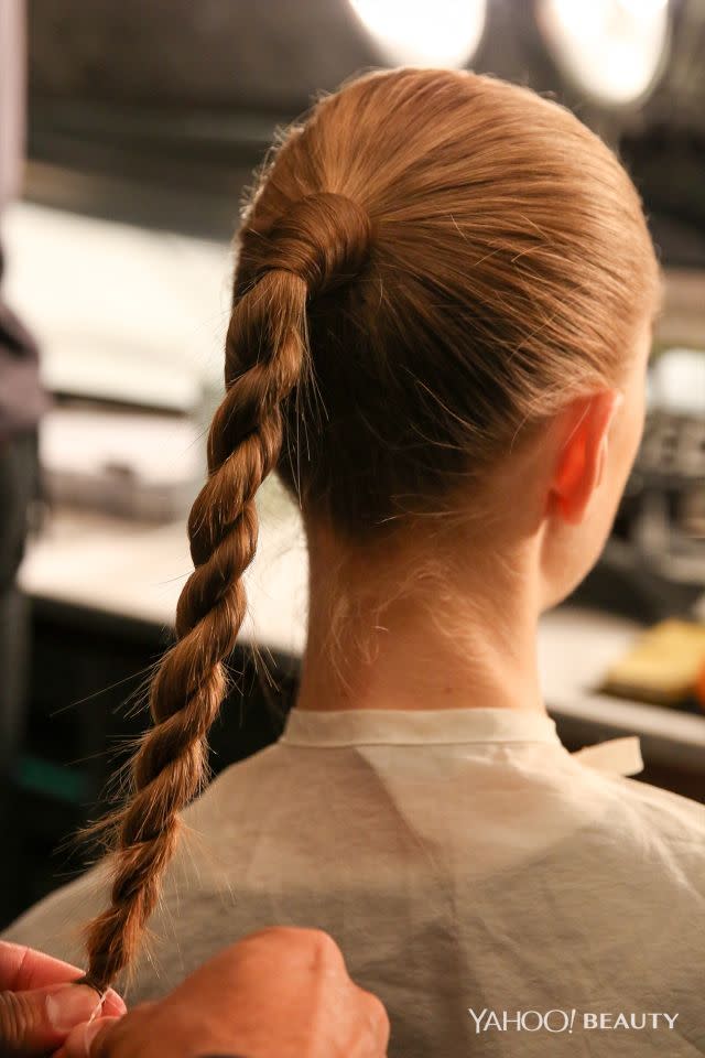 <p>We are declaring 2016 the year of the single braid. Whether you’re into the classic three-strand style or want a twisted version, this is one style that you can’t go wrong with. (Photo: Joel Castillo)</p>