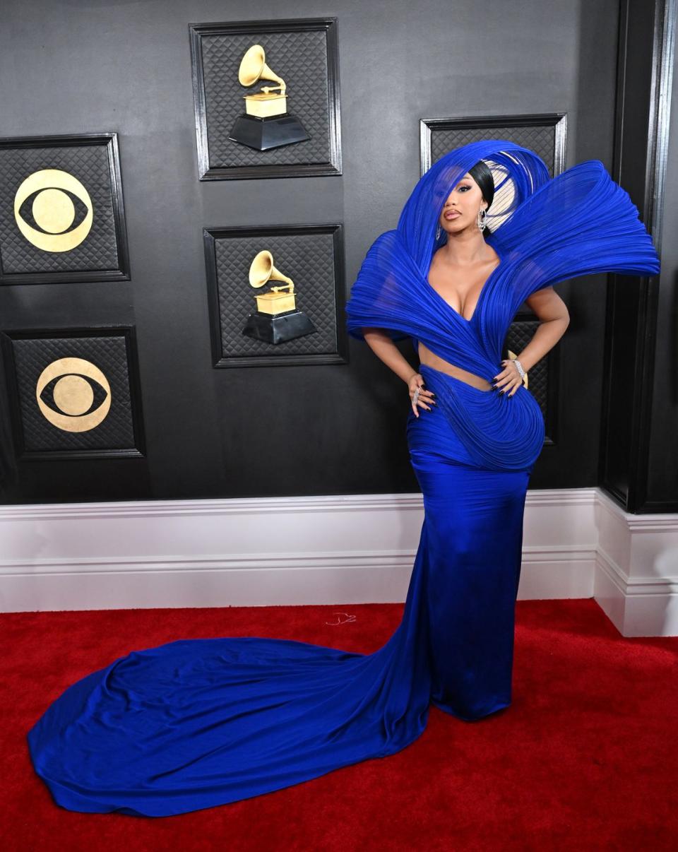 Cardi B Changed Into an Incredible Chainmail Column Gown During the 2023 Grammys