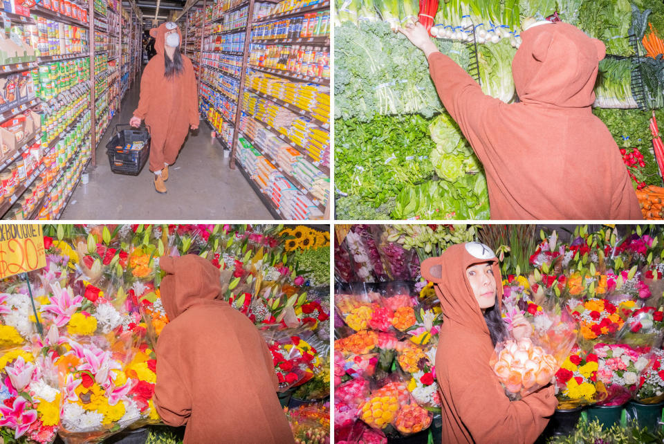 The author shops for groceries and flowers in Brooklyn on Jan. 20, 2023.