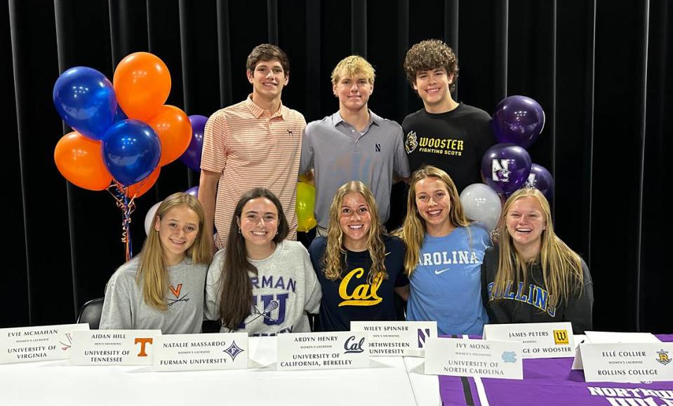 Charlotte Latin’s students on National Signing Day Wednesday, Nov. 8, 2023