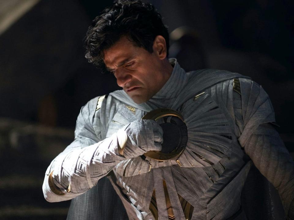 Oscar Isaac as Moon Knight.