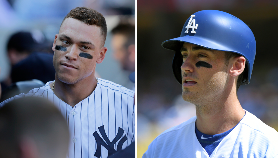 The 2017 Rookies of the Year: Aaron Judge of the Yankees and Cody Bellinger of the Dodgers. (AP)