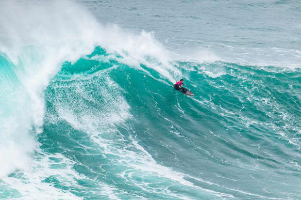 Up-and-coming French charger Clement Roseyro. <p>Photo: WSL/Damien Poullenot</p>