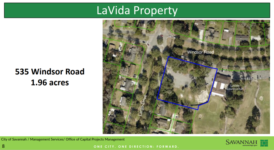 The LaVida property is a 1.96 acre property adjacent to LaVida Golf Club at 535 Windsor Rd.