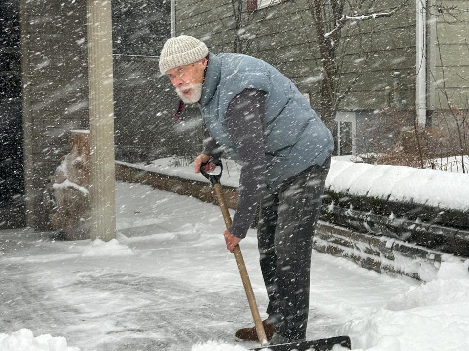 At 78, Cecil Long still sees the bright side of winter storms, and, he loves shovelling.