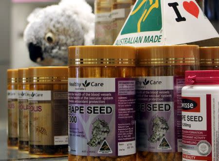 Australian products are displayed for sale in a store in Sydney, Australia, January 27, 2016. Picture taken January 27, 2016. REUTERS/Jarni Blakkarly