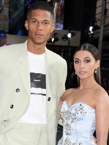 <p>David M. Benett/Dave Benett/WireImage</p> Naomi Scott and her husband Jordan Spence attend the European Gala screening of "Aladdin" on May 9, 2019 in London, England