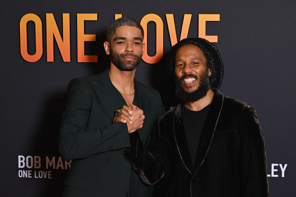 PARIS, FRANCE - FEBRUARY 01: Kingsley Ben-Adir and Ziggy Marley attend the 