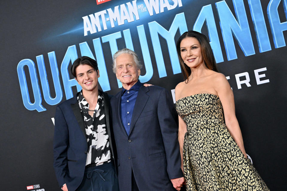 Michael Douglas, Catherine Zeta-Jones et leurs fils aîné, Dylan Douglas