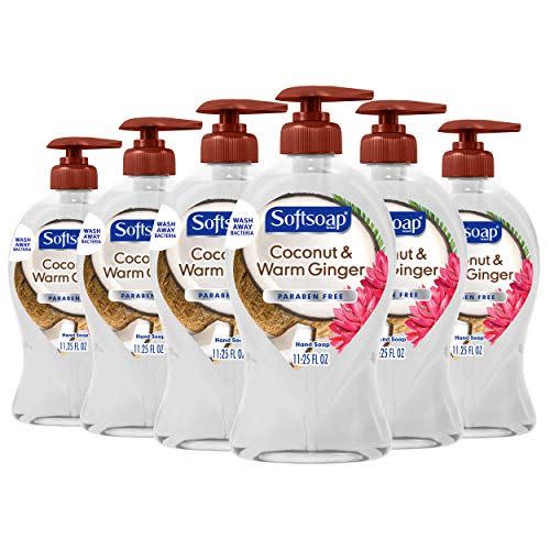 4) Liquid Hand Soap (Coconut and Warm Ginger, 6-Pack)