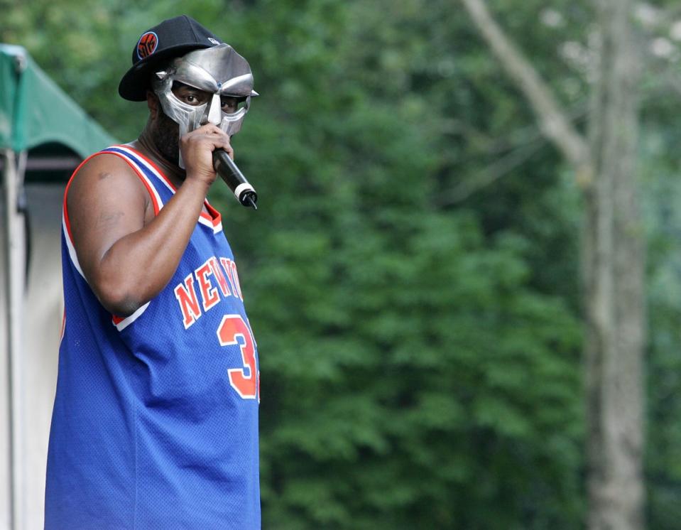 File  Rapper Mf Doom performs at a benefit concert for the Rhino Foundation at Central Park's Rumsey Playfield in 2005 (Getty Images)