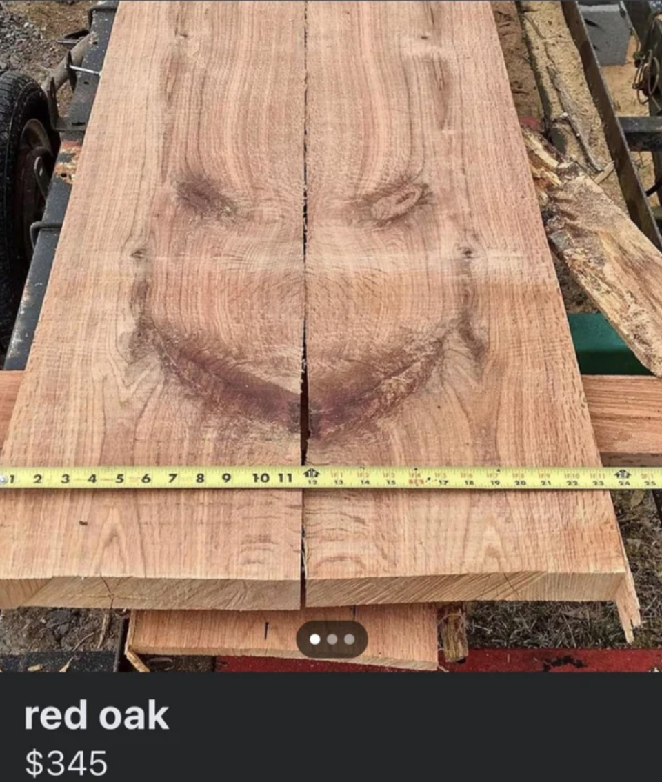 face appearing in the wood