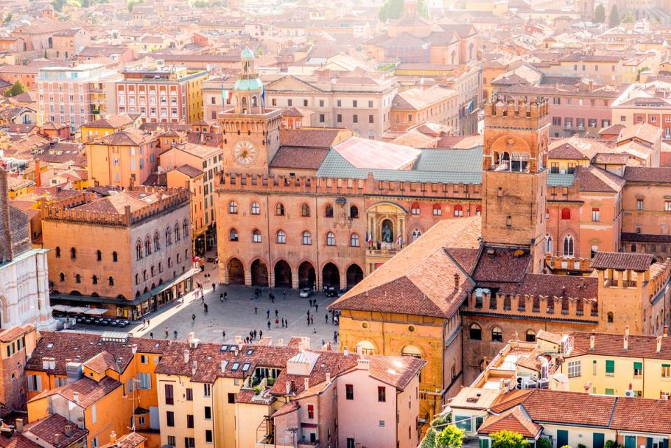 Bologna's Piazza Maggiore sits at the centre of the city (Getty Images/iStockphoto)