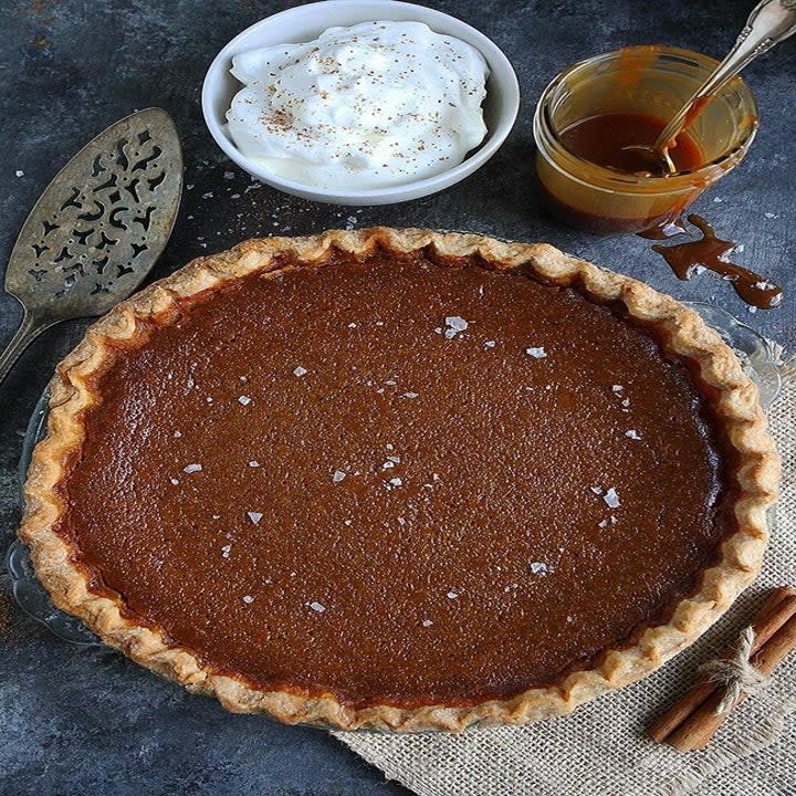 Salted Caramel Pumpkin Pie