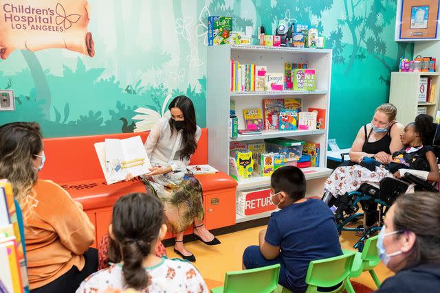 <p>Children's Hospital Los Angeles</p> Meghan Markle joins storytime at the Children's Hospital of Los Angeles on March 21, 2024