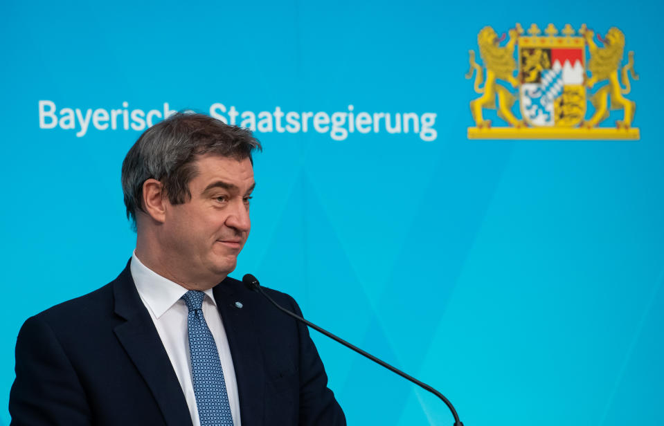 Markus Söder hat Lockerungen der Ausgangsbeschränkungen in Bayern angekündigt (Bild: Sven Hoppe / POOL / AFP)