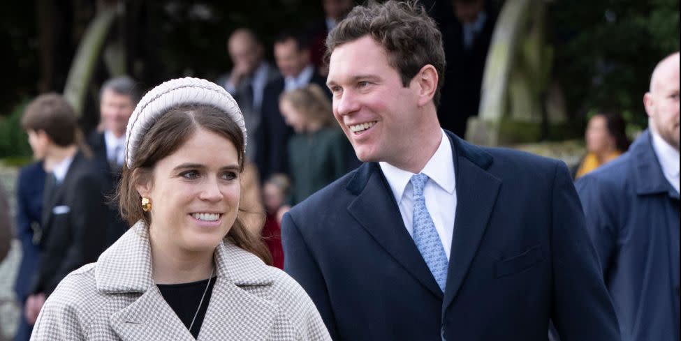 sandringham, norfolk december 25 princess eugenie and jack brooksbank attend the christmas day service at st mary magdalene church on december 25, 2022 in sandringham, norfolk king charles iii ascended to the throne on september 8, 2022, with his coronation set for may 6, 2023 photo by uk press pooluk press via getty images