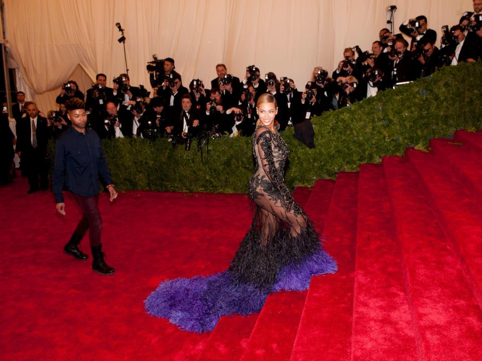 Ty Hunter and Beyoncé attend the 2012 Met Gala.