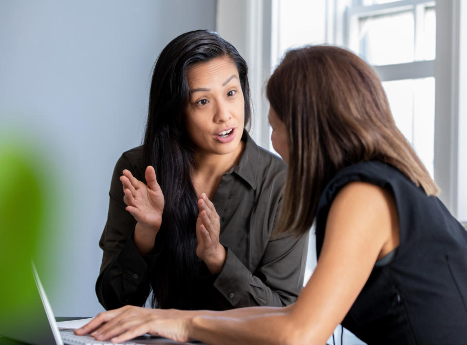 woman talking to a financial planner