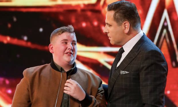 Kyle is the first Golden Buzzer act to perform this week.