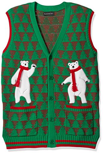 Polar Bear Dance Party Ugly Christmas Sweater Vest