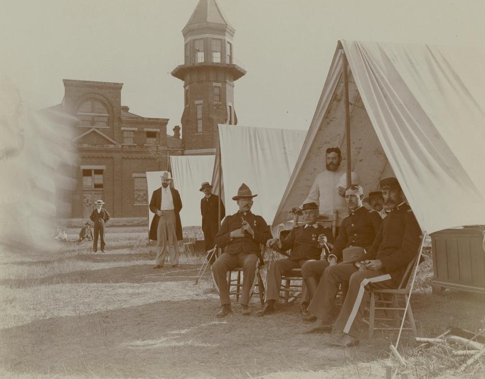 Troops in Chicago during the Pullman Strike.