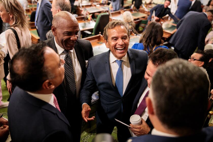 SACRAMENTO, CA JUNE 30, 2023 - Former Los Angeles Mayor and Assembly Speaker Antonio Villaraigosa arrives for the swearing-in ceremony for Assembly Speaker Robert Rivas at the State Capitol in Sacramento, California on June 30, 2023. (Max Whittaker/For The Times)