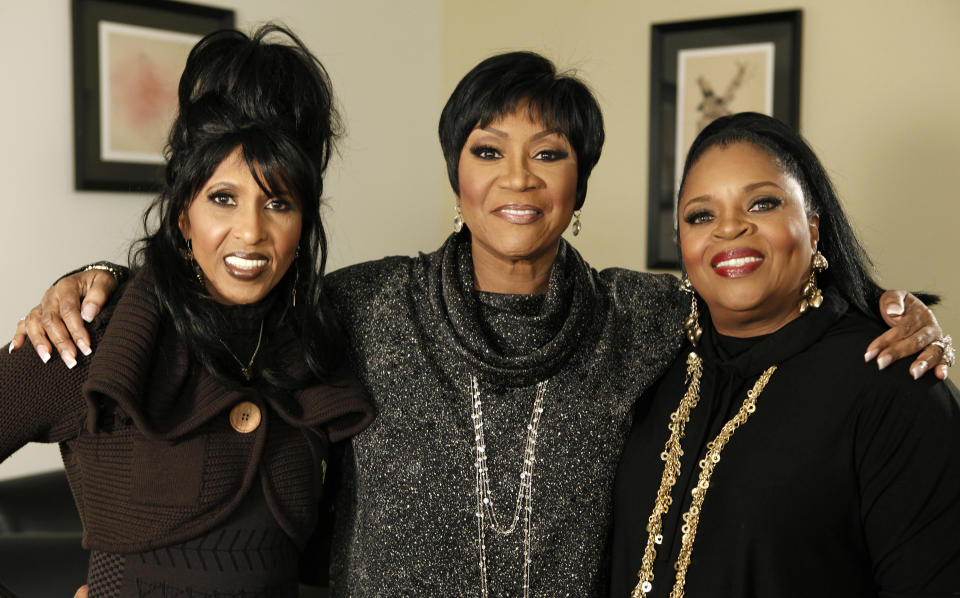 FILE - Nona Hendryx, from left, Patti LaBelle, and Sarah Dash, of the group LaBelle, pose for a portrait in Los Angeles on Jan. 29, 2009. Dash, who co-founded of the all-female singing group, best known for their raucous 1974 hit “Lady Marmalade,” has died. She was 76. Labelle and Hendryx announced their bandmate's death Monday on social media. (AP Photo/Matt Sayles, File)