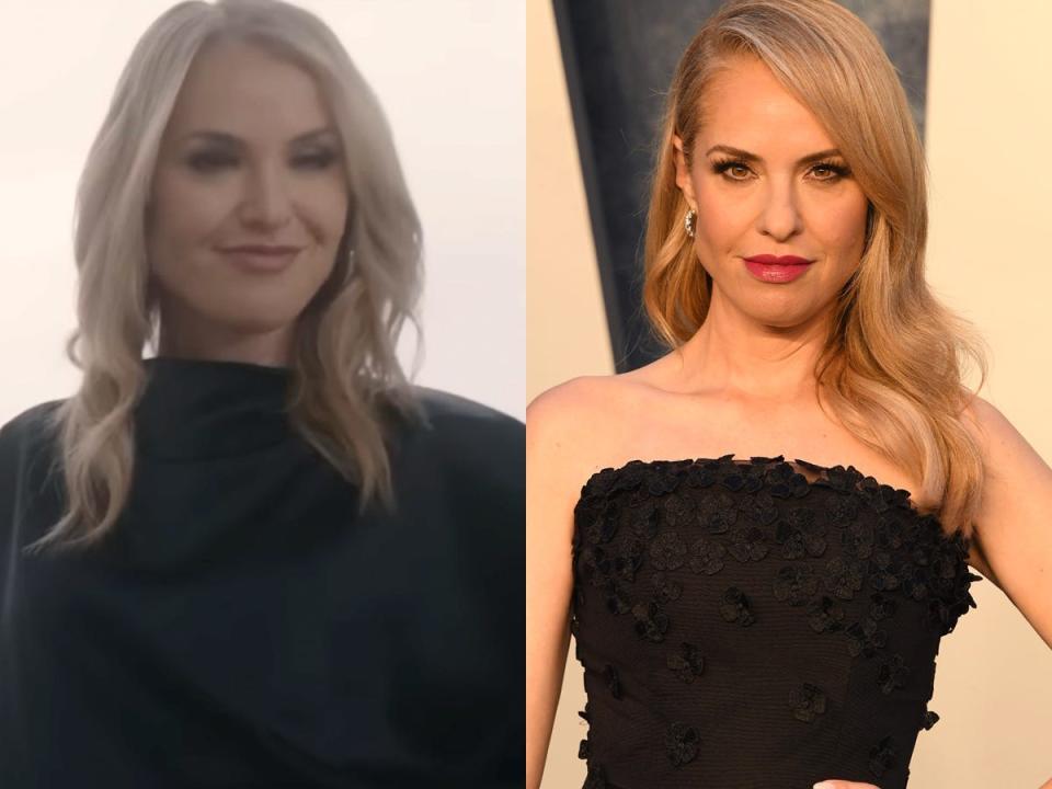 Leslie Grossman on "American Horror Story: Delicate" and in 2023.