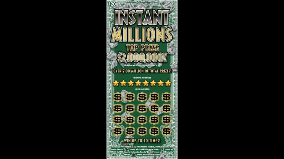 Instant Millions NC Lottery Ticket