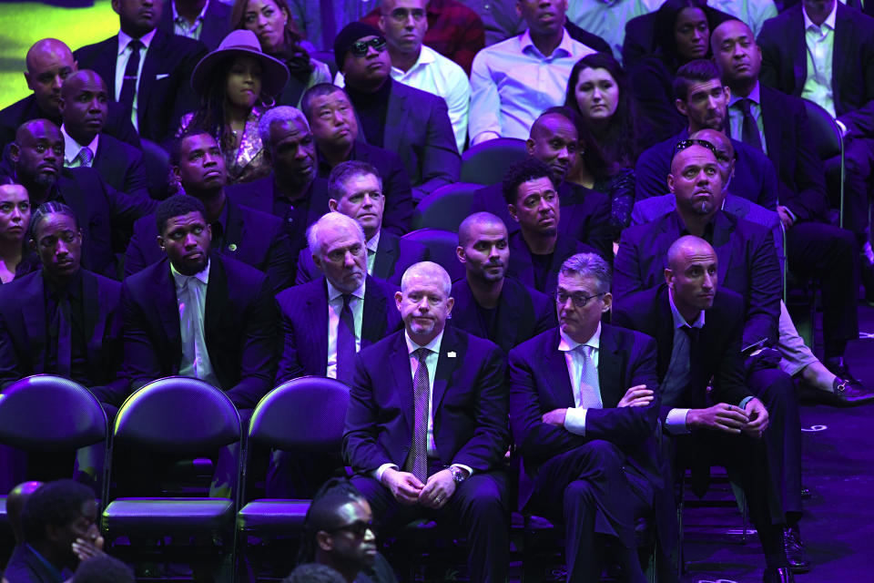 The "Celebration of Life for Kobe and Gianna Bryant" at Staples Center on February 24, 2020 in Los Angeles, California. (Photo by Kevork Djansezian/Getty Images)