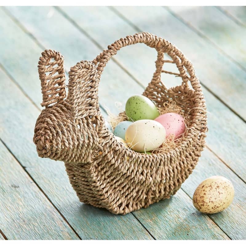 Seagrass Easter Spring Bunny Shaped Basket