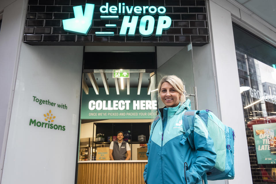 Deliveroo opens its doors with a grocery store on New Oxford Street (PA)