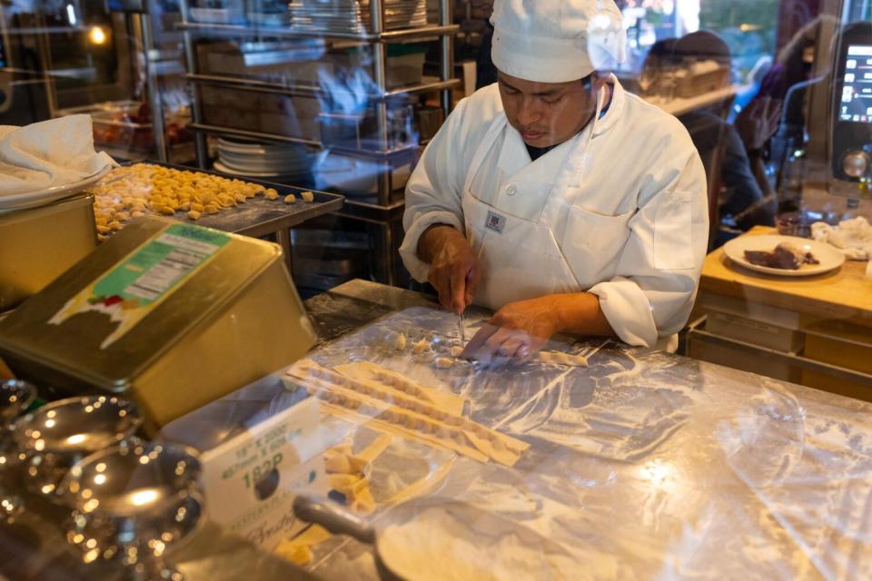 Pasta made at E. Baldi Ristorante in Beverly Hills.