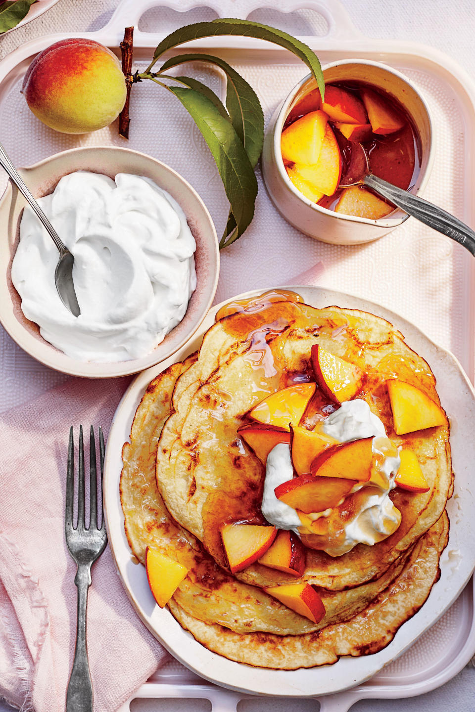 Peaches-and-Cream Pancakes