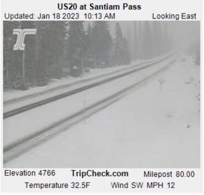 Snow is expected to impact travel on Santiam Pass Friday and into the weekend.