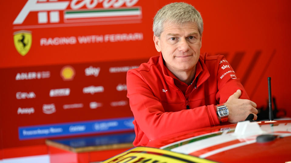 Antonello Coletta, head of the Ferrari Attività Sportive GT division, which includes the 499P hypercar’s development and implementation.