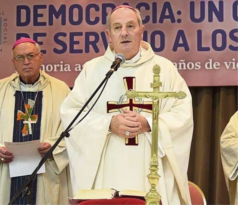 El obispo Jorge Lugones, durante la Semana Social, celebrada en Mar del Plata