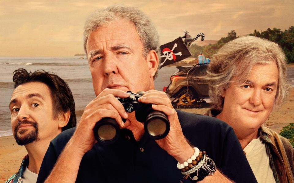 Grand Tour hosts Richard Hammond, Jeremy Clarkson and James May - Amazon