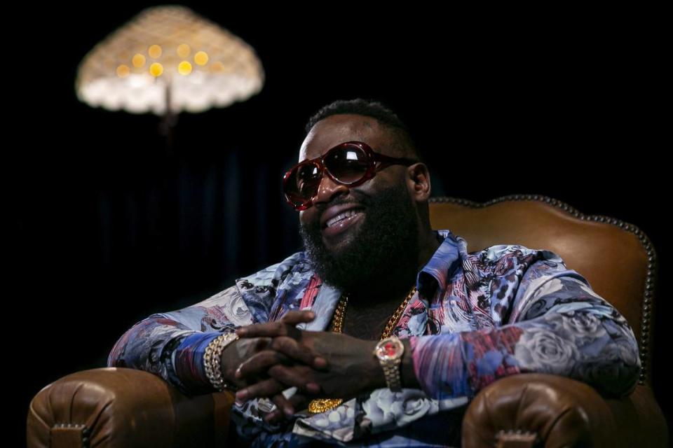 Rick Ross talks about his upcoming album “Port of Miami 2” during a media event at the Soho Beach House in Miami Beach on Tuesday, August 6, 2019. MATIAS J. OCNER/mocner@miamiherald.com