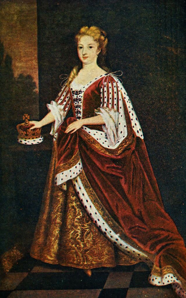 <p>Princess of Wales from 1714 until her husband's accession in 1727.</p><p>In 1705, Caroline married Prince George Augustus of Hanover, who was the heir apparent to the Electorate of Hanover and third in the English line of succession. Nine years later, after the death of Queen Anne, her father-in-law became King George I, and her husband, George Augustus was invested as the Prince of Wales and she became Princess of Wales. She became the first woman to get the title at the same time as her husband (versus getting the title through marriage), and the first Princess of Wales in over two centuries. Upon her husband's accession to the throne as King George II, she became queen consort.</p>