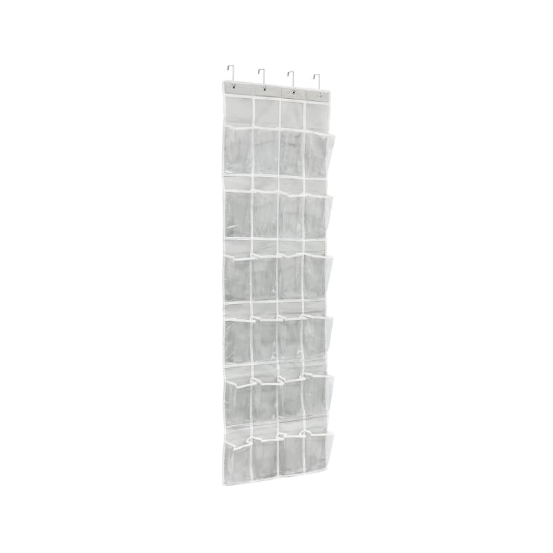 SimpleHouseware Crystal Clear Over the Door Hanging Shoe Organizer