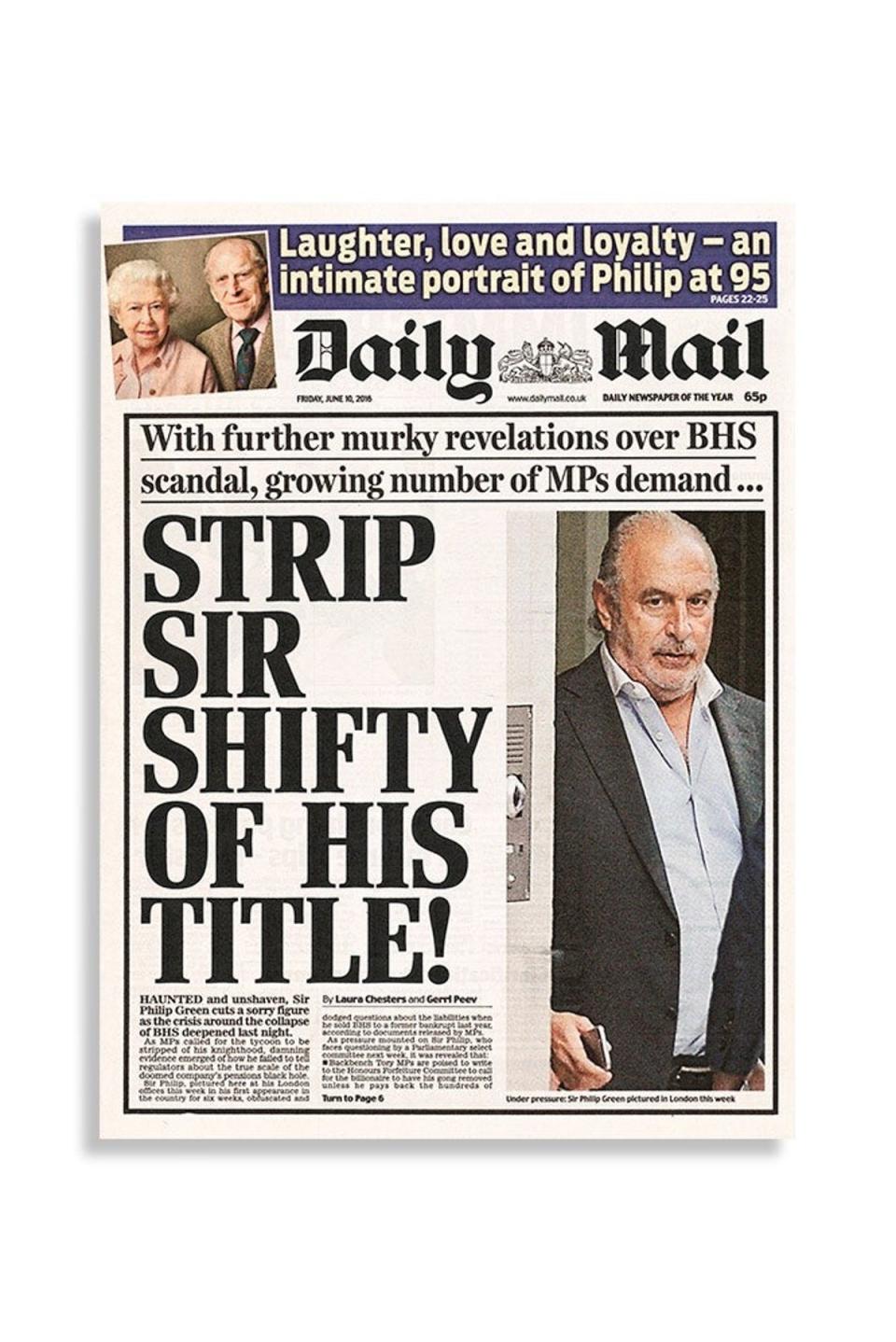 At the height of the BHS pensions fiasco, he took delivery of a £100 million yacht, Lionheart, on which he spends much of his time. (James Newspapers)