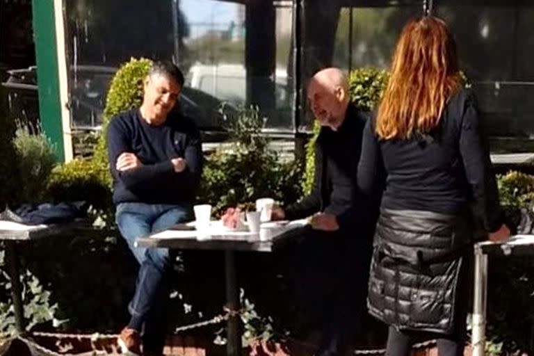 Jorge Macri, en un encuentro con Horacio Rodríguez Larreta, con quien mantiene una abierta disputa por el control del Pro bonaerense