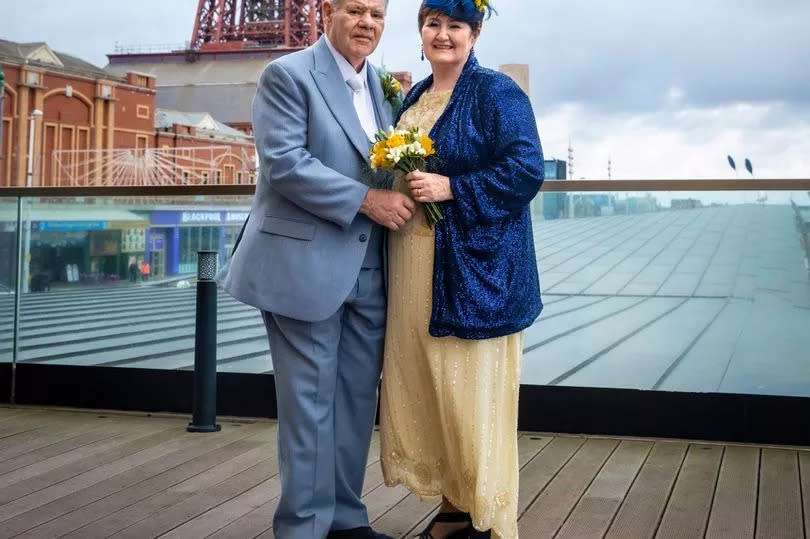 Denise Nolan and Tom Anderson married in the shadow of the iconic Blackpool Tower on 17 June, 2024