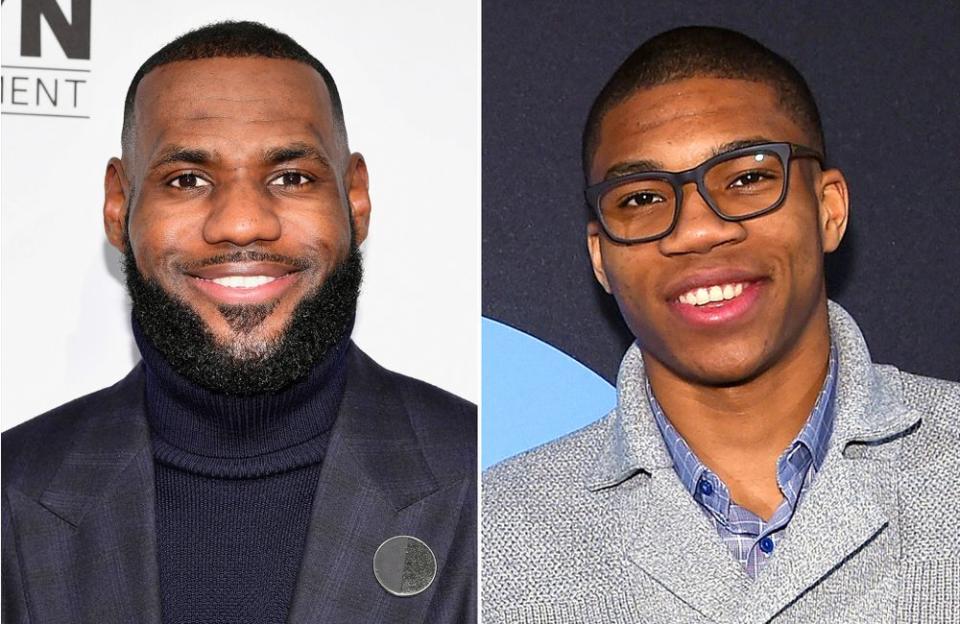 LeBron James and Giannis Antetokounmpo